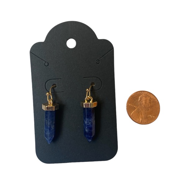 New! Sodalite Crystal Chakra Earrings - Picture 10 of 11